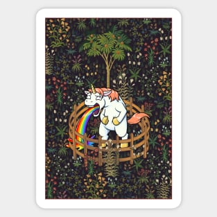 Sick Unicorn Tapestry Sticker